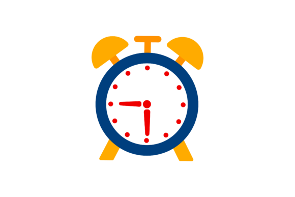 Back to School Alarm Clock Icon Graphics and Icons