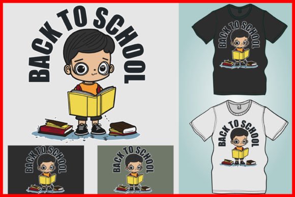 Back to School Character Graphic for T-Shirt Designs