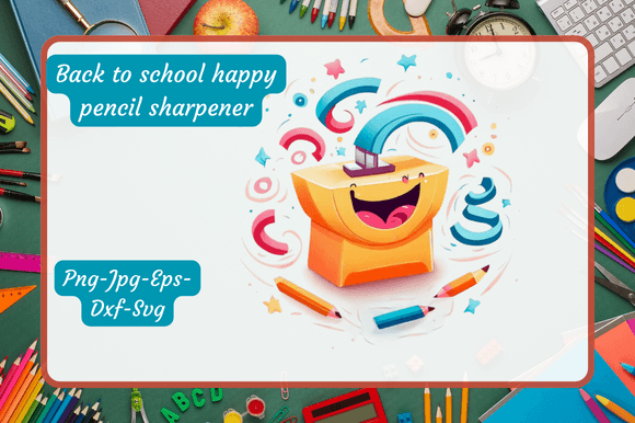 Back to School Happy Pencil Sharpener Graphics