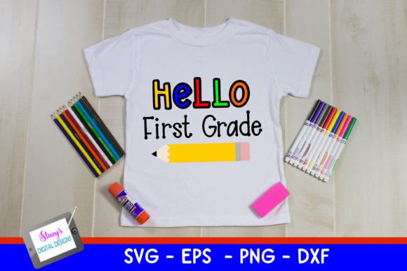 Back to School - Hello First Grade SVG