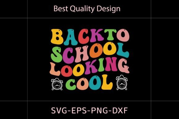 Back to School Retro Graphics for Crafts