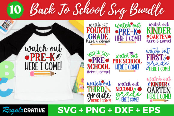 Back to School SVG Bundle: Graphics & Crafts