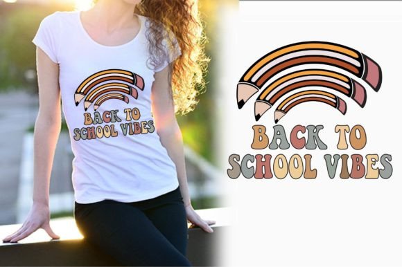 Back to School Vibes Retro Svg Design