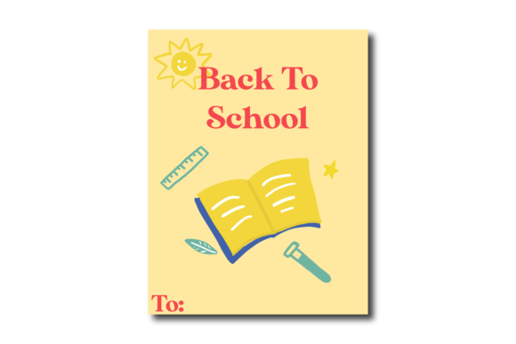 Beige Card Back to School Graphics and Crafts