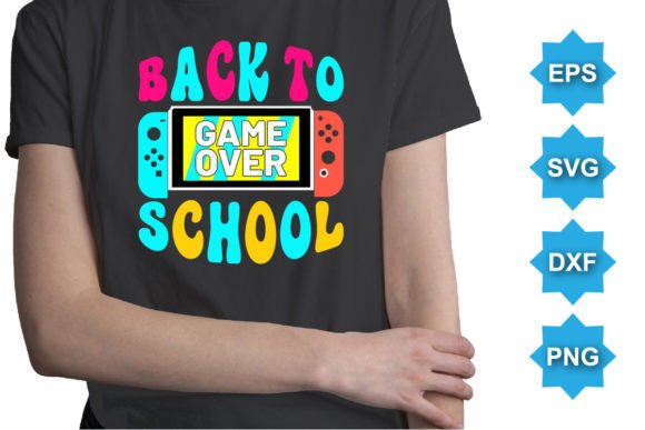 Game Over Back to School Typography SVG