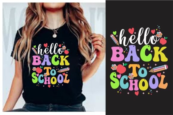 Hello Back to School Retro SVG Design