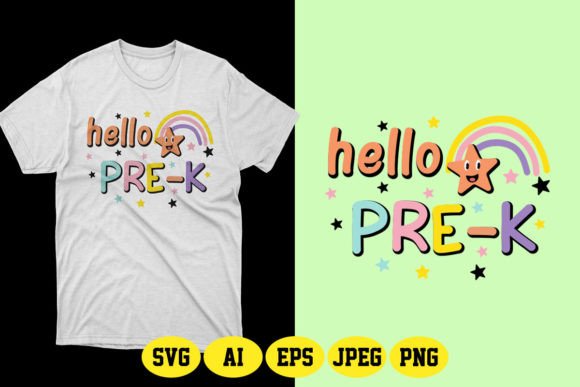 Hello Pre-K SVG Graphics & T-Shirt Designs
