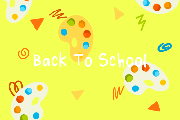Yellow Palette Back to School Background